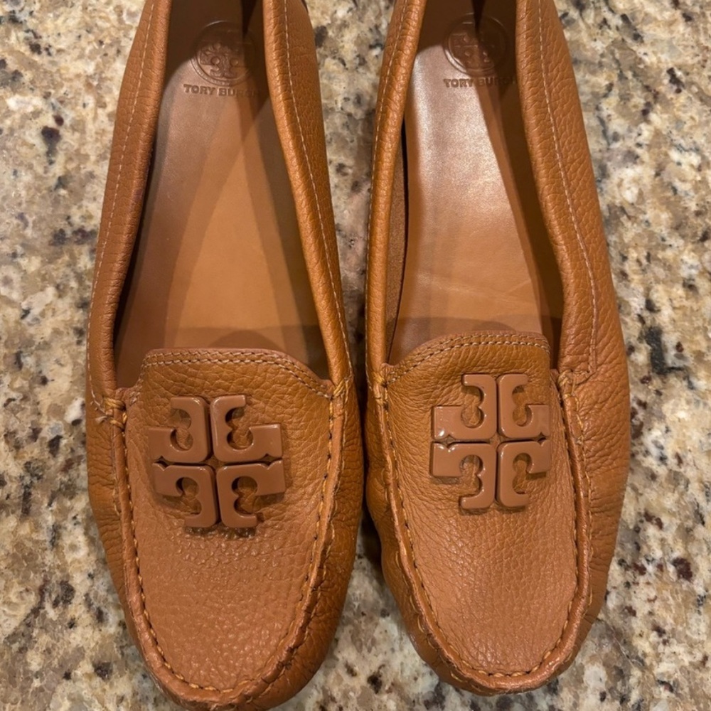 🖤 Tory Burch Lowell 2 Tumbled Leather Flat Loafer Driver🖤